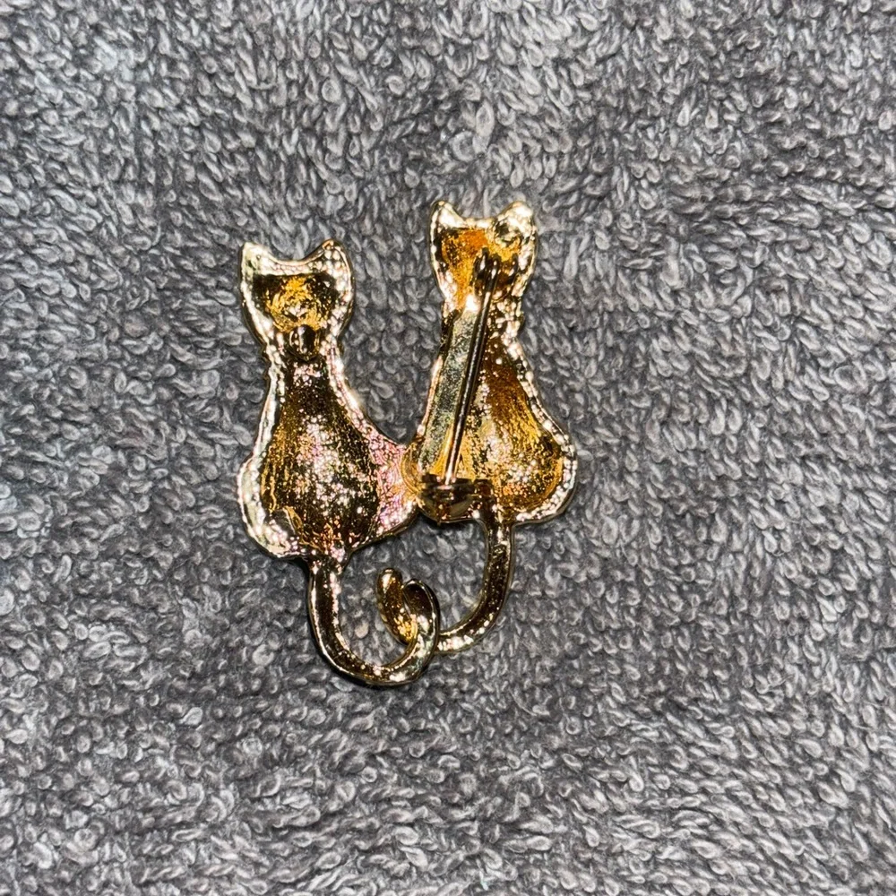 Gold and Black Cat Pin